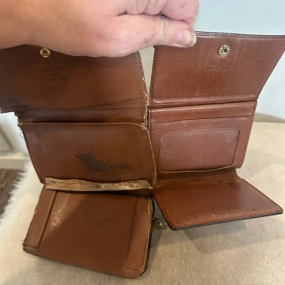 Louis Vuitton Brown and Gold Monogram Wallet Trio - Picture 8 of 13